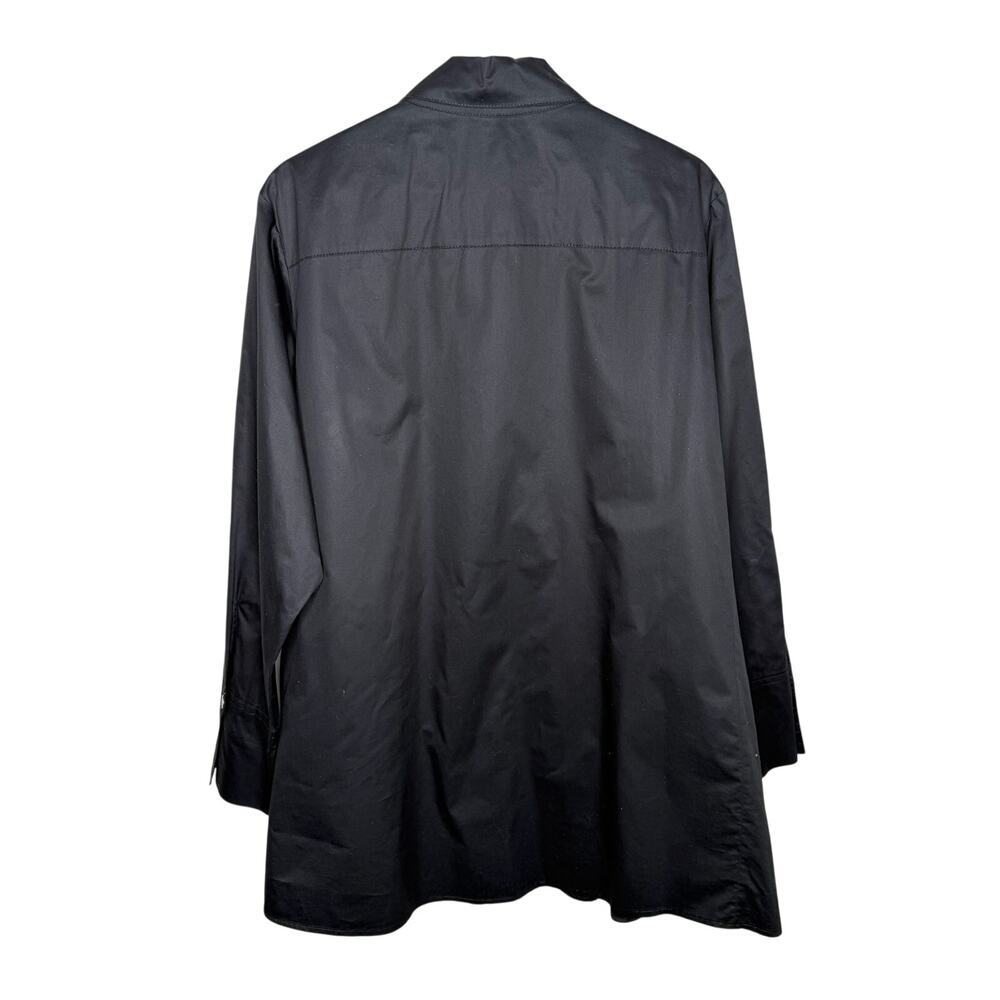 Planet by Lauren G. 100% Cotton Long Sleeve Button-Down Shirt Black 2 (10-14) - Picture 9 of 9